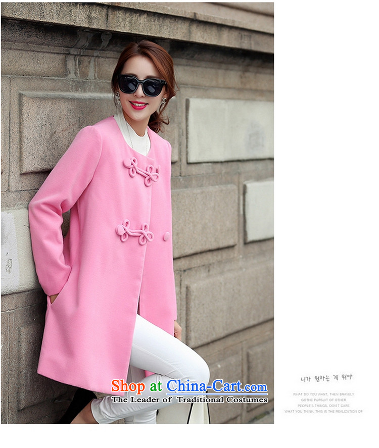 The Korean version of the long A7A gross? windbreaker female autumn and winter long-sleeved line button and No for a wool coat cashmere overcoat large 1663 pink XL code picture, prices, brand platters! The elections are supplied in the national character of distribution, so action, buy now enjoy more preferential! As soon as possible.