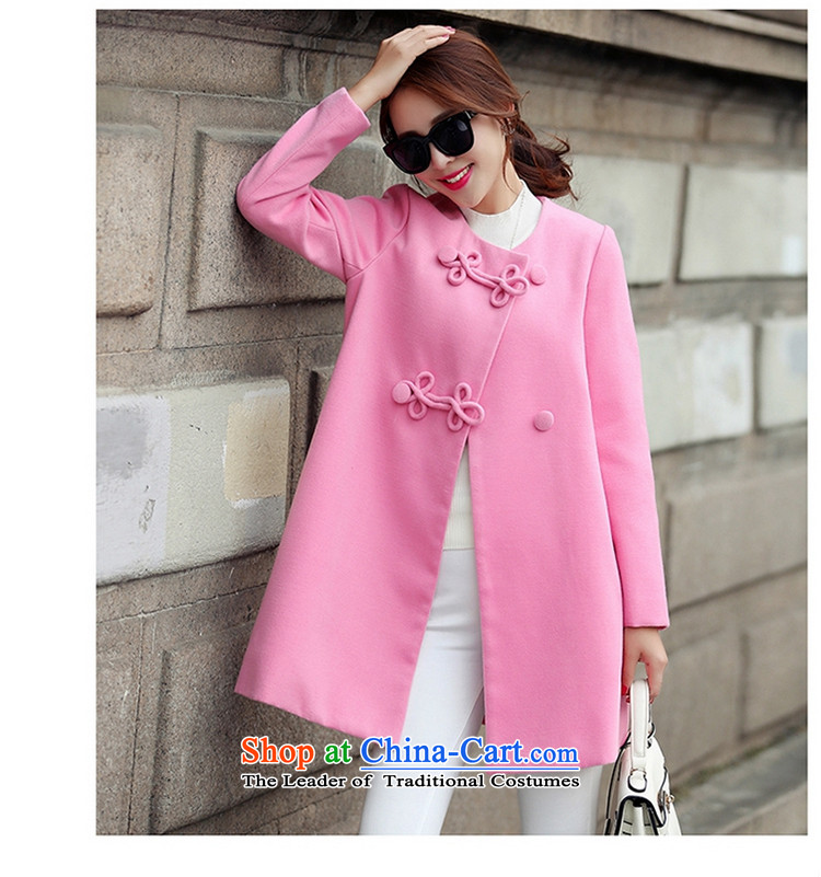 The Korean version of the long A7A gross? windbreaker female autumn and winter long-sleeved line button and No for a wool coat cashmere overcoat large 1663 pink XL code picture, prices, brand platters! The elections are supplied in the national character of distribution, so action, buy now enjoy more preferential! As soon as possible.