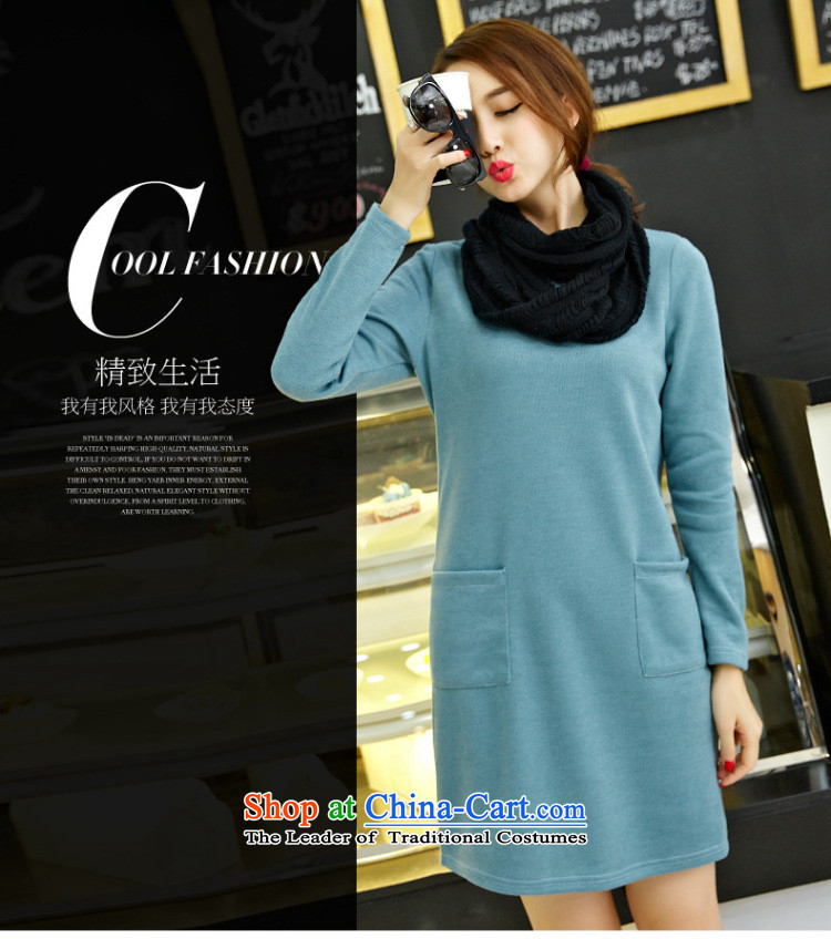 Morning to 2015 autumn and winter female new ultra large lady knitted dresses round-neck collar stylish long-sleeved solid color coated apron long black shirt 3XL( forming the recommendations 150-165¨catties) Picture, prices, brand platters! The elections are supplied in the national character of distribution, so action, buy now enjoy more preferential! As soon as possible.