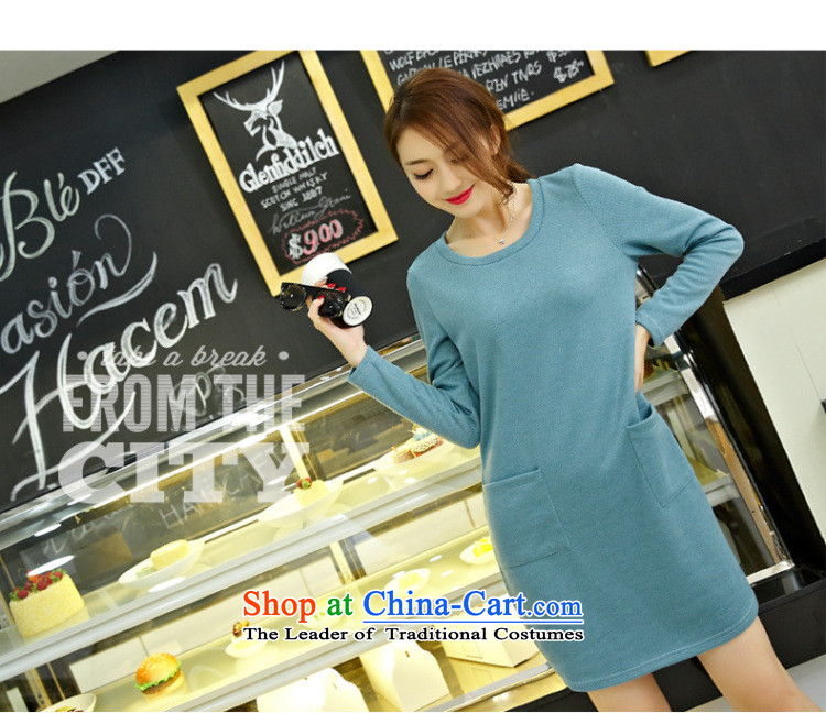 Morning to 2015 autumn and winter female new ultra large lady knitted dresses round-neck collar stylish long-sleeved solid color coated apron long black shirt 3XL( forming the recommendations 150-165¨catties) Picture, prices, brand platters! The elections are supplied in the national character of distribution, so action, buy now enjoy more preferential! As soon as possible.