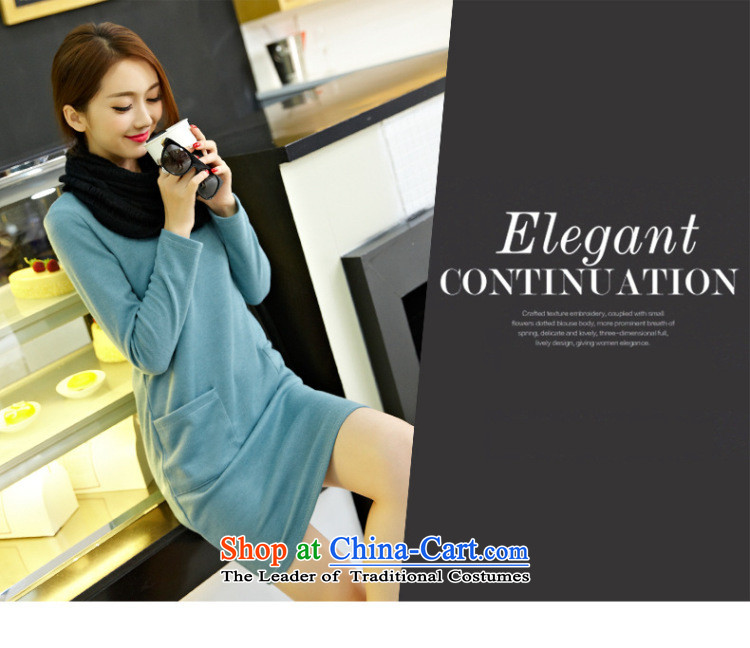 Morning to 2015 autumn and winter female new ultra large lady knitted dresses round-neck collar stylish long-sleeved solid color coated apron long black shirt 3XL( forming the recommendations 150-165¨catties) Picture, prices, brand platters! The elections are supplied in the national character of distribution, so action, buy now enjoy more preferential! As soon as possible.