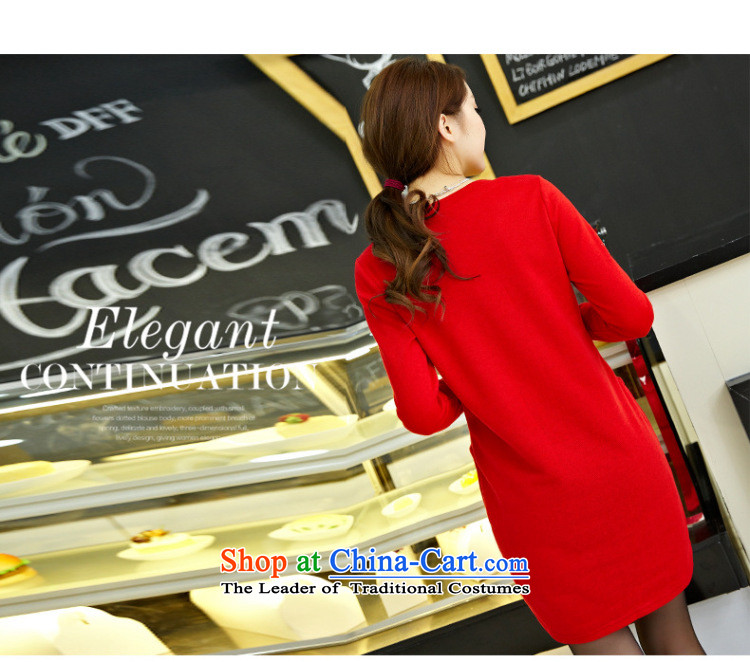 Morning to 2015 autumn and winter female new ultra large lady knitted dresses round-neck collar stylish long-sleeved solid color coated apron long black shirt 3XL( forming the recommendations 150-165¨catties) Picture, prices, brand platters! The elections are supplied in the national character of distribution, so action, buy now enjoy more preferential! As soon as possible.