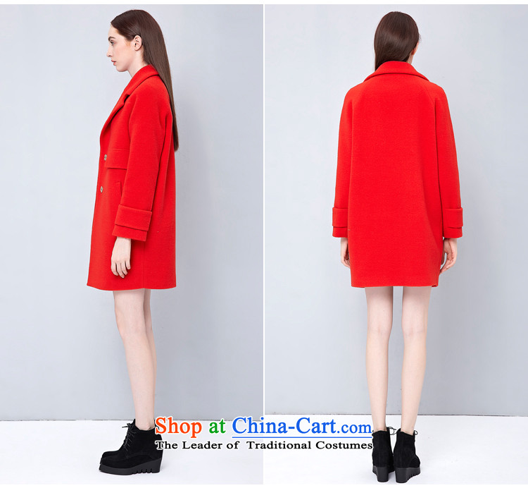 Sunny Pik Lam 2015 gross coats womens? reverse collar-long-sleeved loose cocoon-shoulder? In gross jacket long red M picture, prices, brand platters! The elections are supplied in the national character of distribution, so action, buy now enjoy more preferential! As soon as possible.