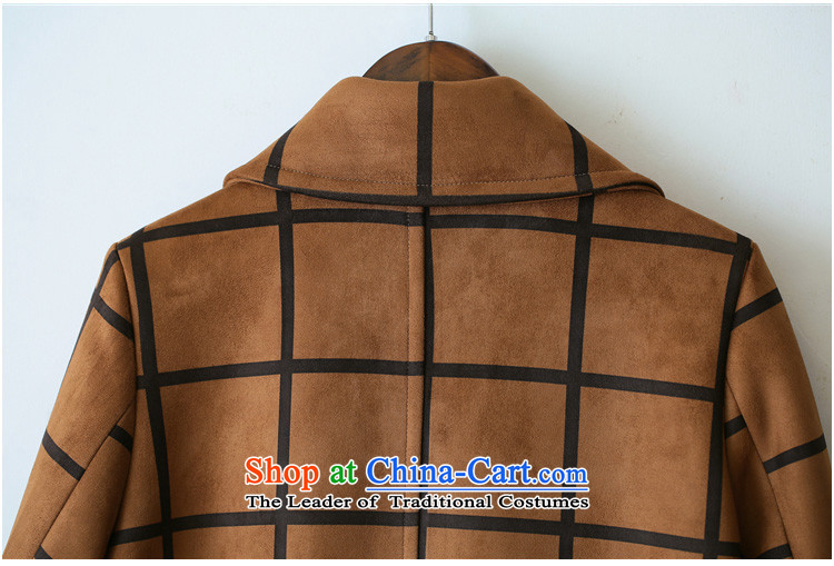Xuan ina 2015 winter clothing new high-end grid in gross? jacket long thin dual platoon leader in the Sau San video fleece a wool coat JXYL8573 BROWN L picture, prices, brand platters! The elections are supplied in the national character of distribution, so action, buy now enjoy more preferential! As soon as possible.