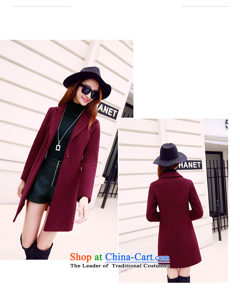 The suspension of the autumn and winter 2015 Yuen new Korean version in Sau San long minimalist jacket coat of gross?? 15669 Female Red L picture, prices, brand platters! The elections are supplied in the national character of distribution, so action, buy now enjoy more preferential! As soon as possible.