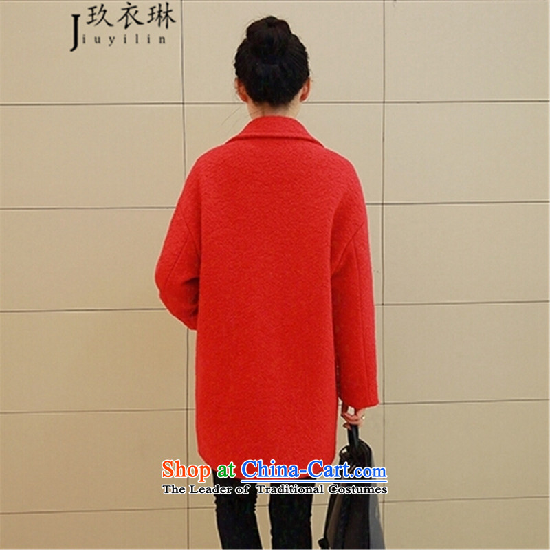 Ko Yo Yi Lin 2015 autumn and winter new gross butted long)? a wool coat female Korean leisure put coats female Red Hair? M Ko Yo Yi Lin (JIUYILIN) , , , shopping on the Internet