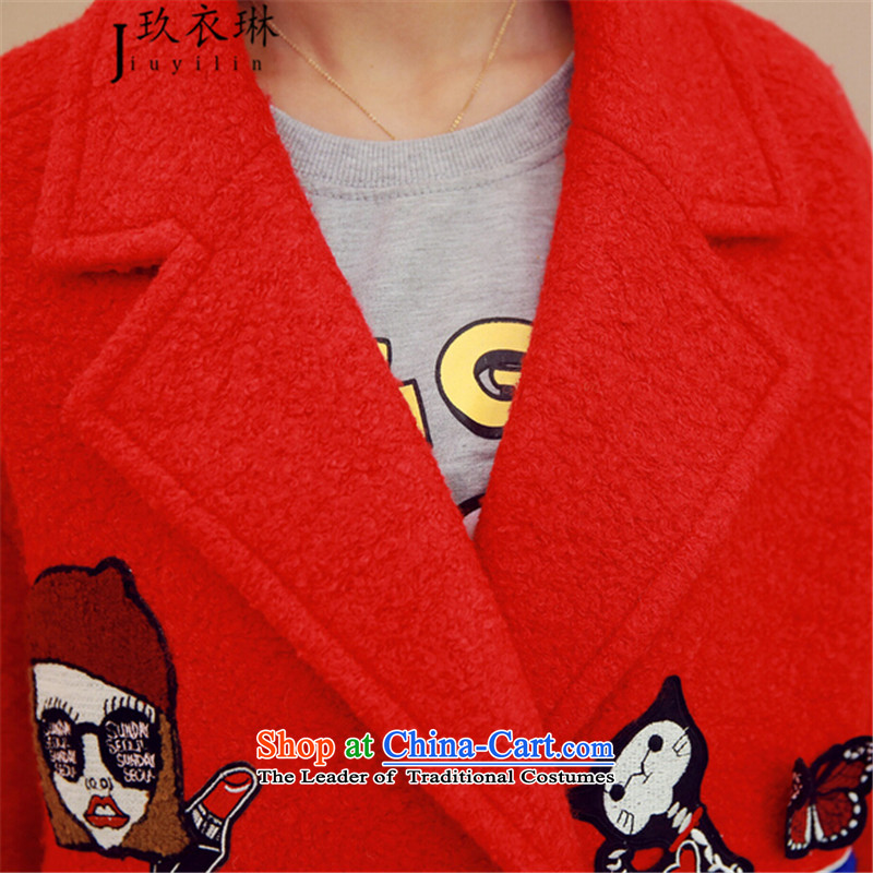 Ko Yo Yi Lin 2015 autumn and winter new gross butted long)? a wool coat female Korean leisure put coats female Red Hair? M Ko Yo Yi Lin (JIUYILIN) , , , shopping on the Internet