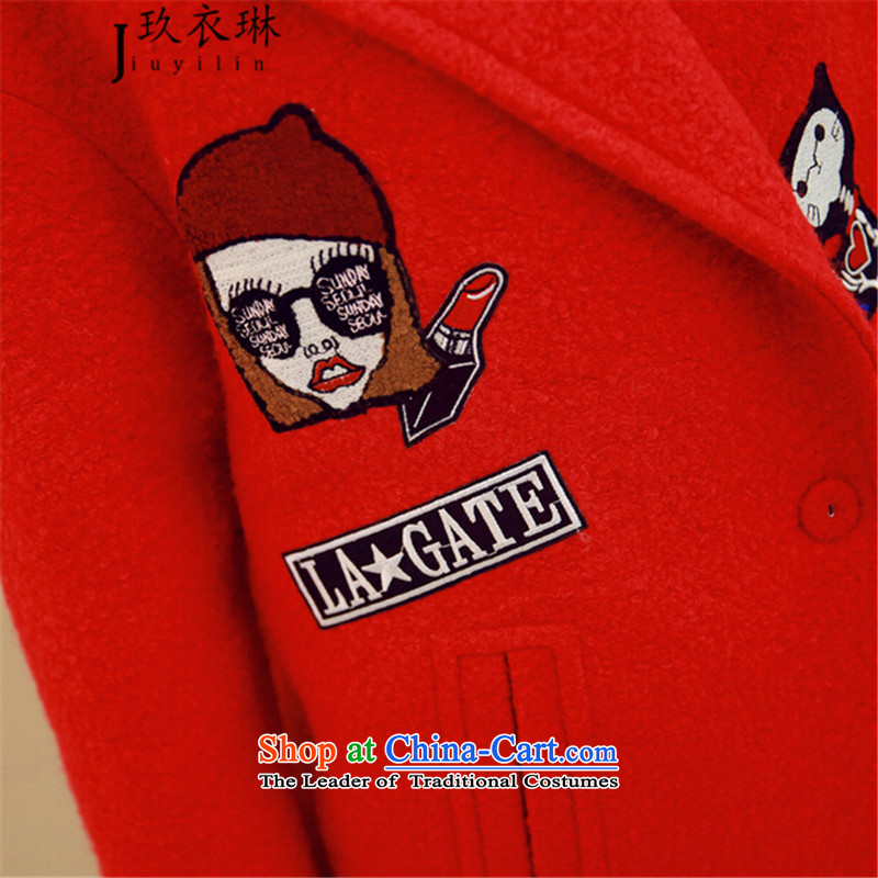 Ko Yo Yi Lin 2015 autumn and winter new gross butted long)? a wool coat female Korean leisure put coats female Red Hair? M Ko Yo Yi Lin (JIUYILIN) , , , shopping on the Internet