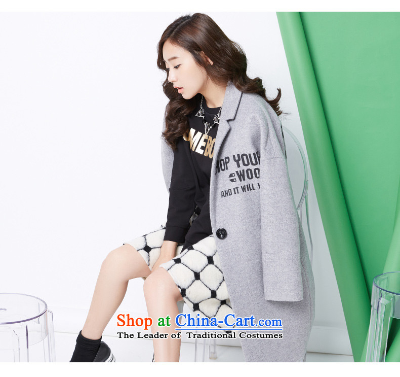 A Grain Gross deduction jacket female incense? 2015 shadow of winter clothing new text stamp a wool coat in long gray L pictures, Sau San price, brand platters! The elections are supplied in the national character of distribution, so action, buy now enjoy more preferential! As soon as possible.