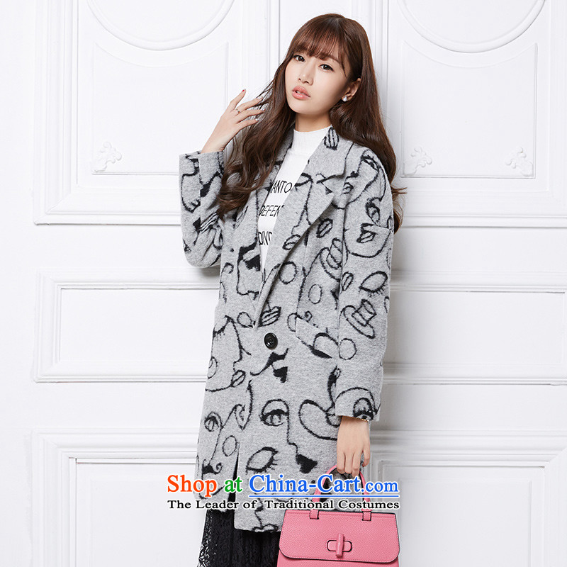 Wool Coat Heung Ying 2015? winter clothing in new long a wool coat Sau San stamp gross jacket female gray , then the Champs Elysees (XIANGYING stylish shadow) , , , shopping on the Internet