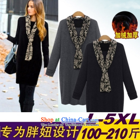 2015 winter clothing new Korean version of large numbers of ladies thick MM loose, Hin thin, thick 200 catties thick sister thick plus long-sleeved forming the winter, lint-free suits XXXXL black skirt picture, prices, brand platters! The elections are supplied in the national character of distribution, so action, buy now enjoy more preferential! As soon as possible.