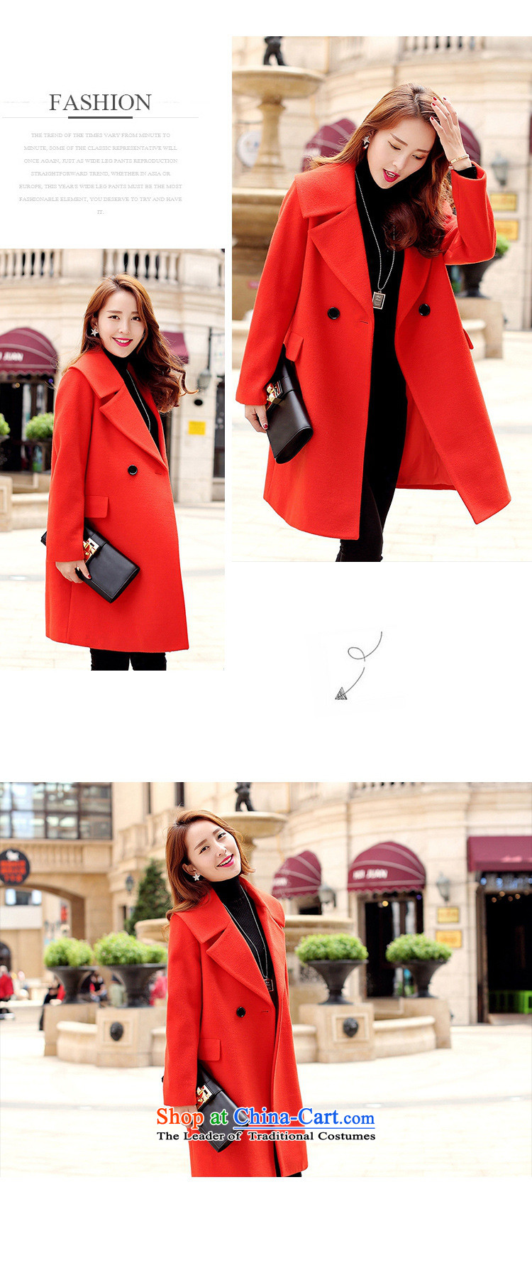 Korean figure for autumn and winter 2015, Connie on new Western liberal large a wool coat female Heung-wind jacket girl in gross? Long Korean thick wool red cloak orange M pictures?, prices, brand platters! The elections are supplied in the national character of distribution, so action, buy now enjoy more preferential! As soon as possible.