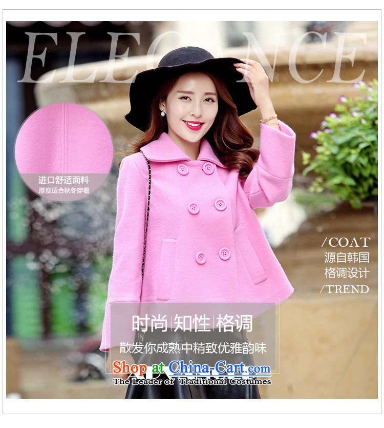 Korean figure Connie autumn and winter 2015 install new pink small incense wind jacket female short hair?), double-Korean large Sau San so Coat wool? cloak of red M picture jacket, prices, brand platters! The elections are supplied in the national character of distribution, so action, buy now enjoy more preferential! As soon as possible.