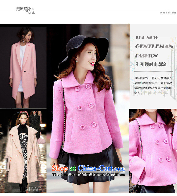 Korean figure Connie autumn and winter 2015 install new pink small incense wind jacket female short hair?), double-Korean large Sau San so Coat wool? cloak of red M picture jacket, prices, brand platters! The elections are supplied in the national character of distribution, so action, buy now enjoy more preferential! As soon as possible.