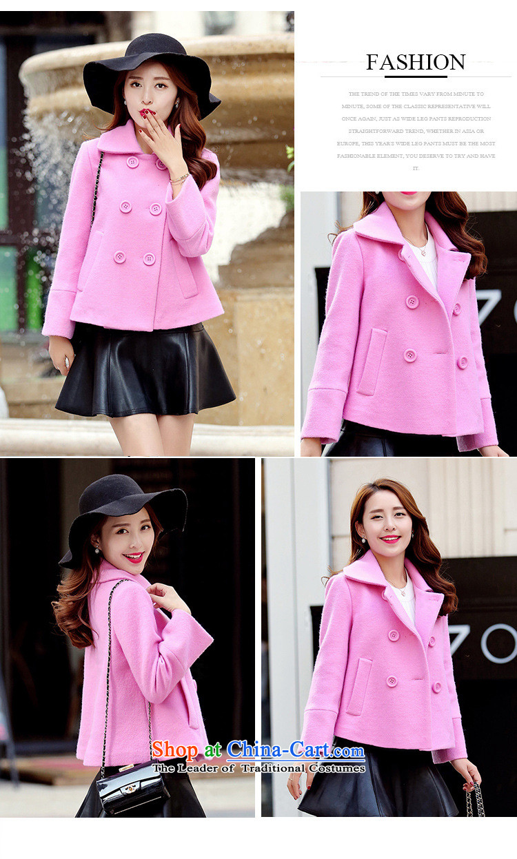 Korean figure Connie autumn and winter 2015 install new pink small incense wind jacket female short hair?), double-Korean large Sau San so Coat wool? cloak of red M picture jacket, prices, brand platters! The elections are supplied in the national character of distribution, so action, buy now enjoy more preferential! As soon as possible.