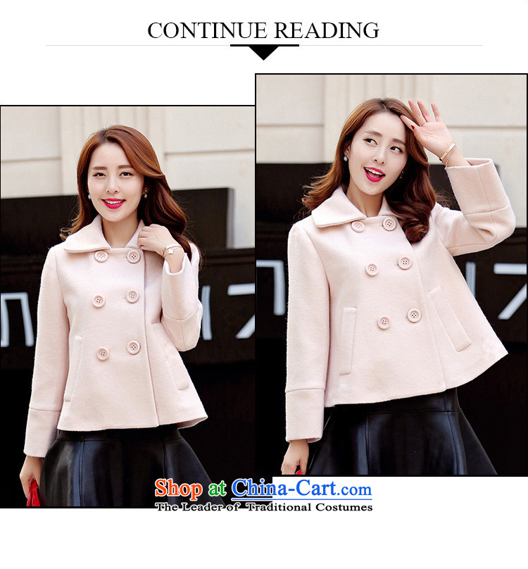 Korean figure Connie autumn and winter 2015 install new pink small incense wind jacket female short hair?), double-Korean large Sau San so Coat wool? cloak of red M picture jacket, prices, brand platters! The elections are supplied in the national character of distribution, so action, buy now enjoy more preferential! As soon as possible.