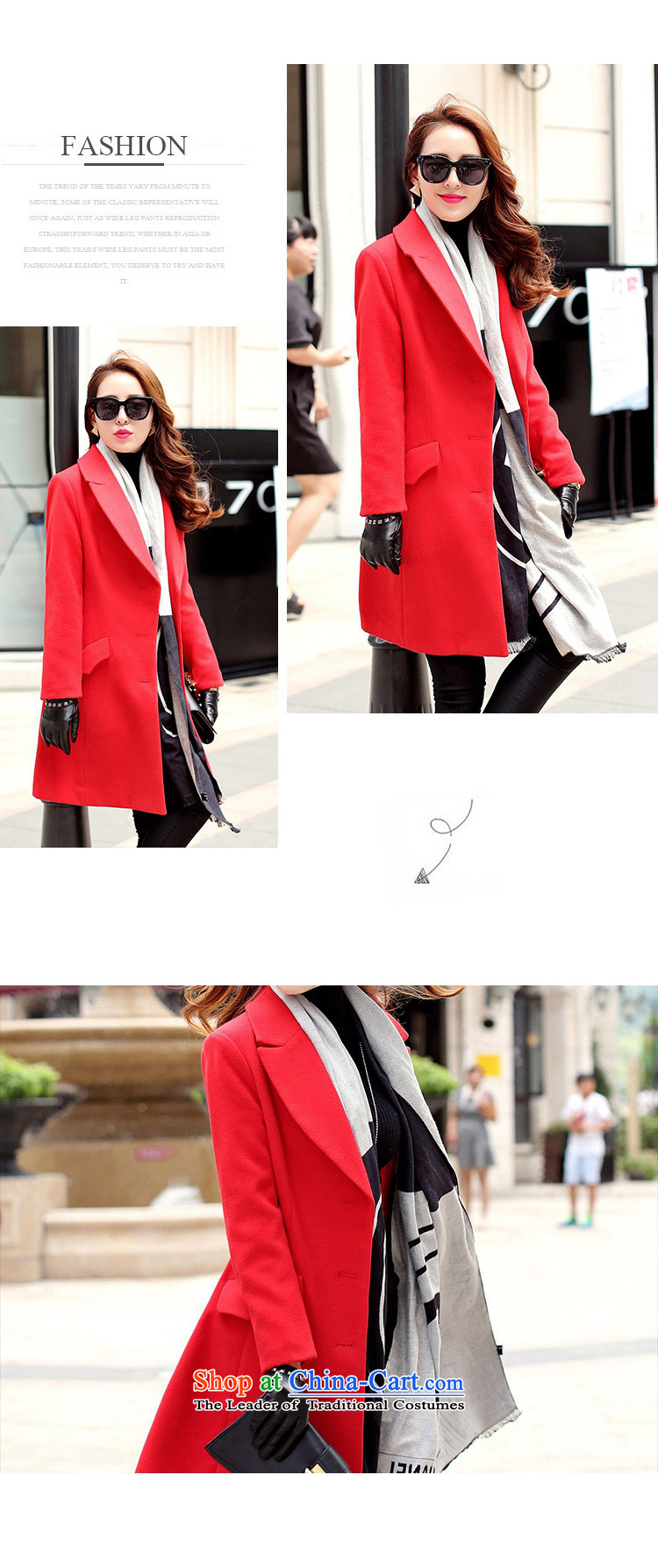 Korean figure Connie of autumn and winter 2015 on new red cloak large western-style suit for Korea? Edition small incense wind jacket girl in gross? long wool Sau San a wool coat pink M picture, prices, brand platters! The elections are supplied in the national character of distribution, so action, buy now enjoy more preferential! As soon as possible.