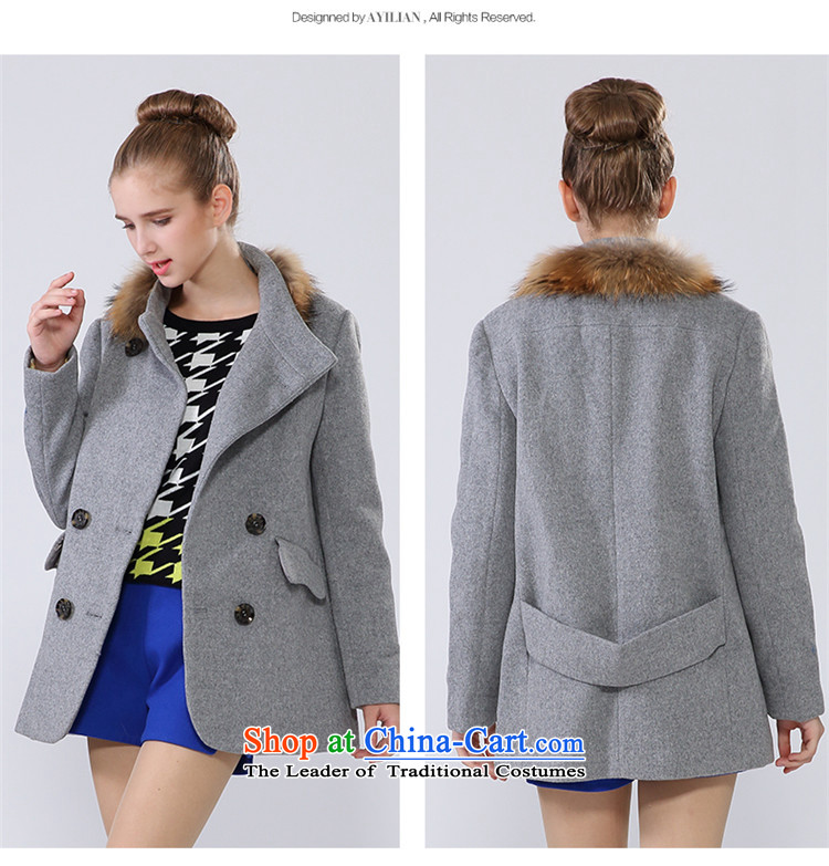 Aida 2015 Winter New Lin auricle retro-spell Nuclear Sub gross in double-long wool coat jacket CA44297350? Light Gray XL Photo, prices, brand platters! The elections are supplied in the national character of distribution, so action, buy now enjoy more preferential! As soon as possible.