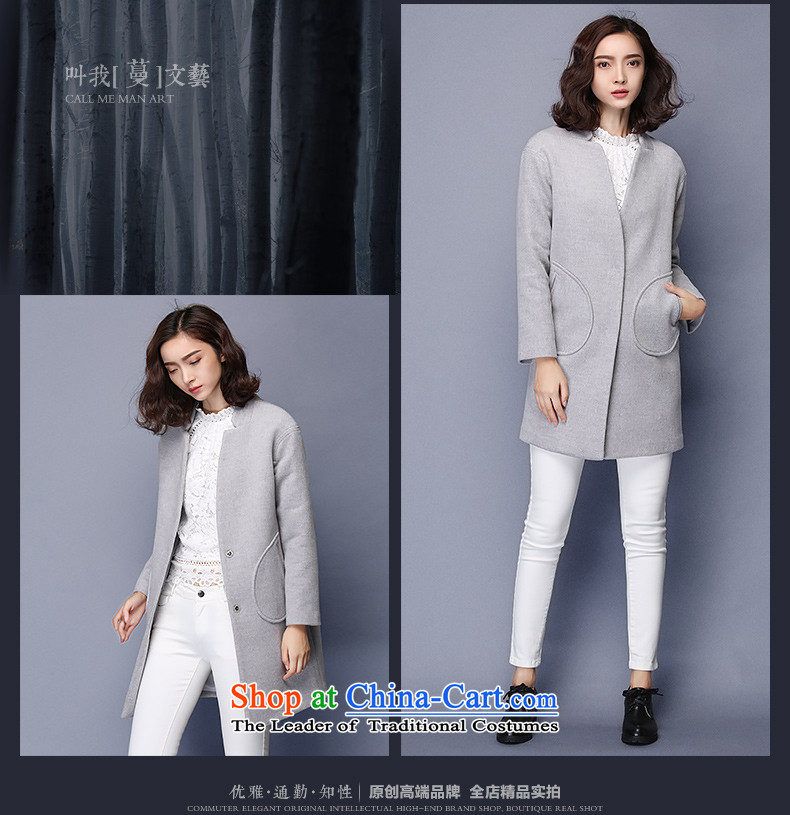 The Greek Golden Harvest Year 2015 Van Gogh autumn and winter new stylish and simple pure colors in the collar long suit small wild beauty?  66012 jacket gray hair S picture, prices, brand platters! The elections are supplied in the national character of distribution, so action, buy now enjoy more preferential! As soon as possible.