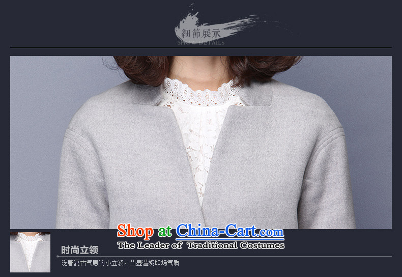 The Greek Golden Harvest Year 2015 Van Gogh autumn and winter new stylish and simple pure colors in the collar long suit small wild beauty?  66012 jacket gray hair S picture, prices, brand platters! The elections are supplied in the national character of distribution, so action, buy now enjoy more preferential! As soon as possible.