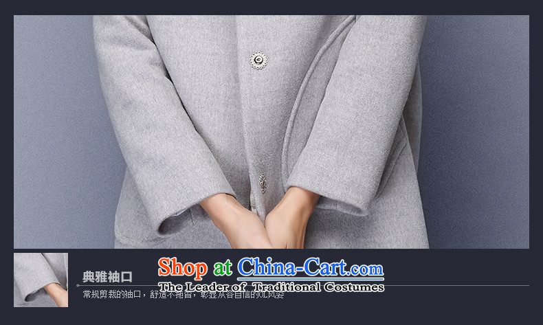 The Greek Golden Harvest Year 2015 Van Gogh autumn and winter new stylish and simple pure colors in the collar long suit small wild beauty?  66012 jacket gray hair S picture, prices, brand platters! The elections are supplied in the national character of distribution, so action, buy now enjoy more preferential! As soon as possible.