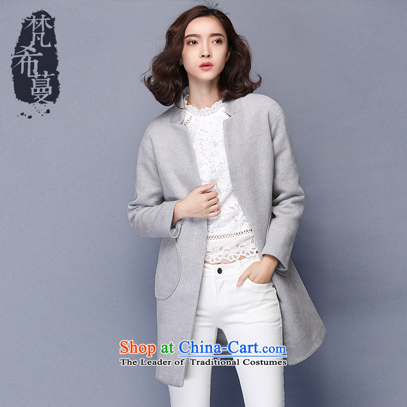 The Greek Golden Harvest Year 2015 Van Gogh autumn and winter new stylish and simple pure colors in the collar long suit small wild beauty? 66012 jacket gray hair , Van Gogh Greek Golden Harvest (vimly) , , , shopping on the Internet