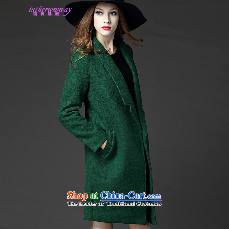 Athena Chu Hon Audrey Eu to ad terrace xl female jackets autumn and winter 2015 mm thick stylish and simple wild wool a wool coat large green 5XL code 200 around 922.747 ,intherwwway,,, shopping on the Internet