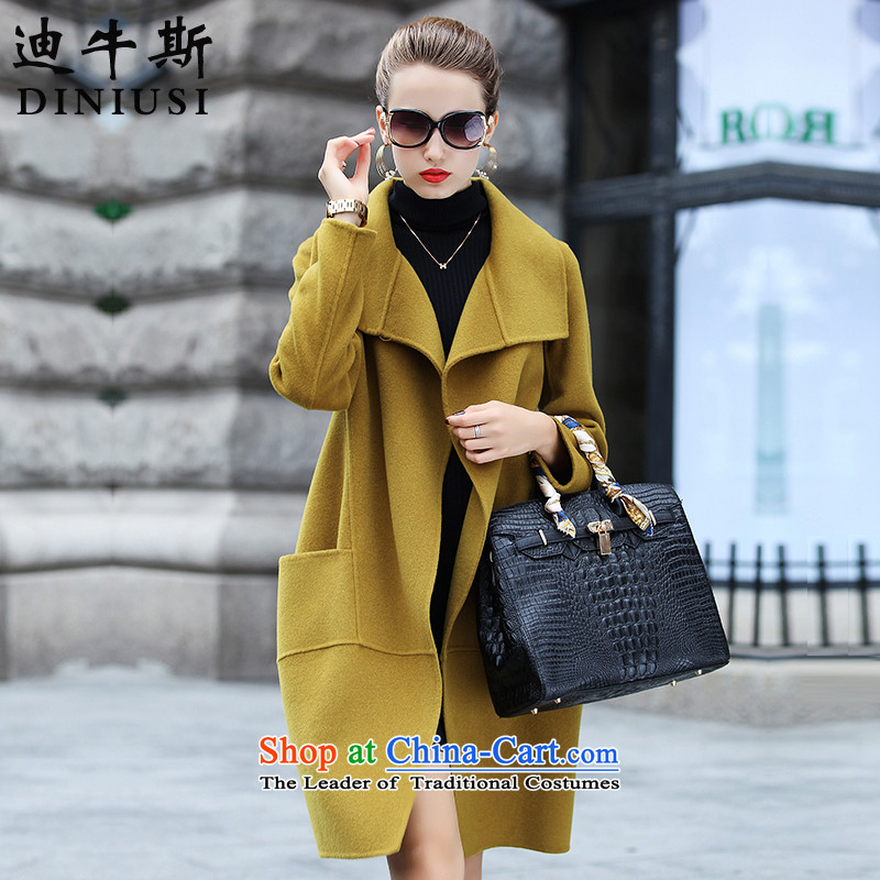 The achievement of the 2015 autumn and winter new Korean fashion in the Sau San? long double-sided female jacket coat gross XXL, violets, Deere shopping on the Internet has been pressed.