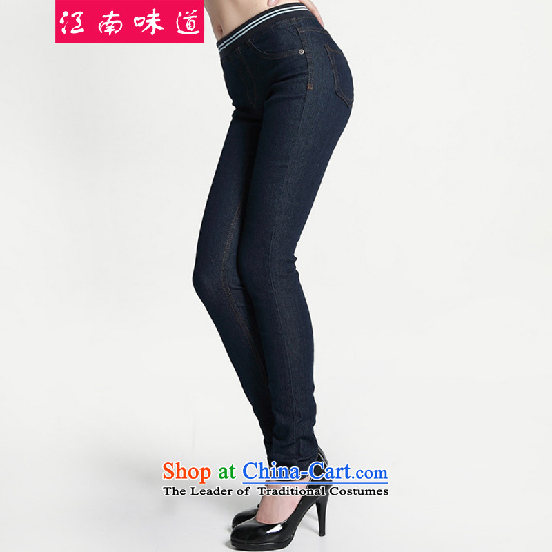 Gangnam-gu large 2015 taste women Fall/Winter Collections Korean to intensify the thick MM thick elastic waist-plus jeans female 163 Black + lint-free 4XL recommendations 160-180, Gangnam taste shopping on the Internet has been pressed.