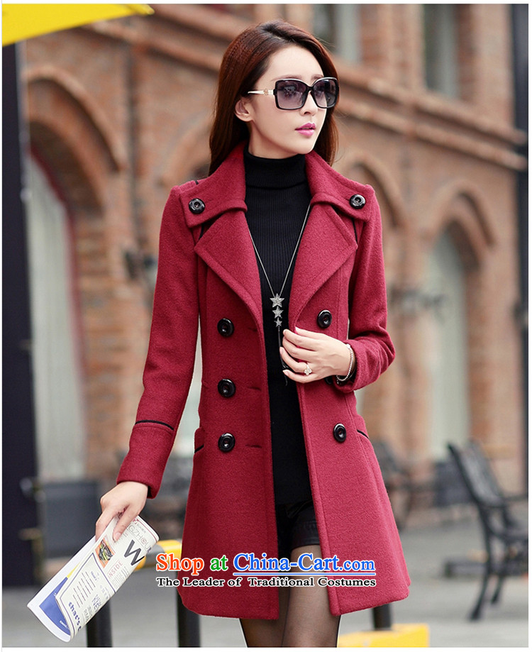 Yi love wave 2015 autumn and winter new Women's jacket in Korean long hair? 0837 female coats wine red M picture, prices, brand platters! The elections are supplied in the national character of distribution, so action, buy now enjoy more preferential! As soon as possible.