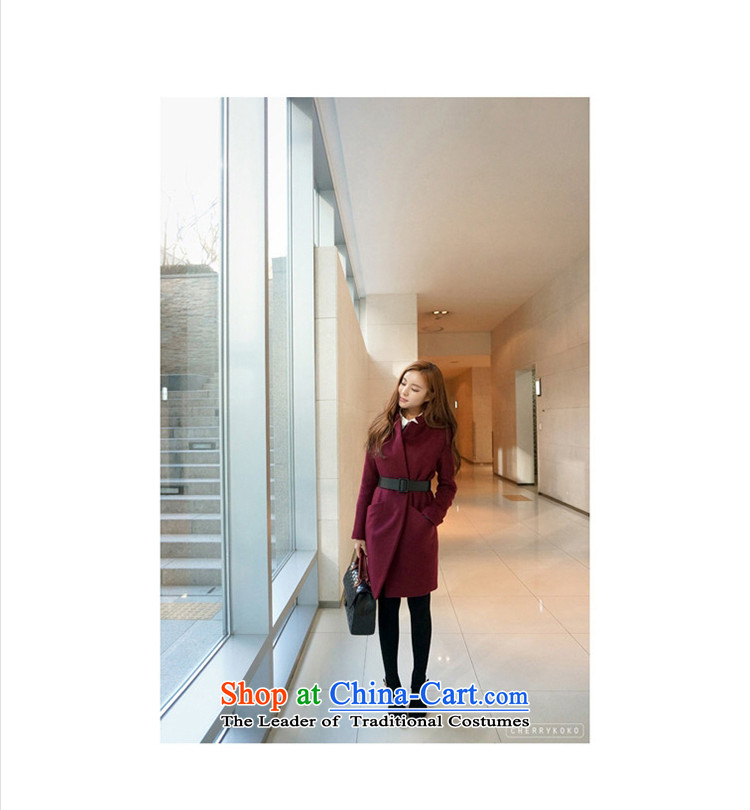 Yi love wave 2015 autumn and winter new larger version in Korea Sau San long wool coat jacket female 802? red XXL picture, prices, brand platters! The elections are supplied in the national character of distribution, so action, buy now enjoy more preferential! As soon as possible.
