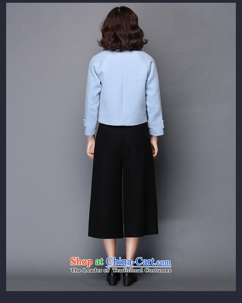 The Greek Golden Harvest Year 2015 Van Gogh autumn and winter new sweet temperament pure color large roll collar long-sleeved jacket? female gross distribution  66019 CLIP, light blue M picture, prices, brand platters! The elections are supplied in the national character of distribution, so action, buy now enjoy more preferential! As soon as possible.
