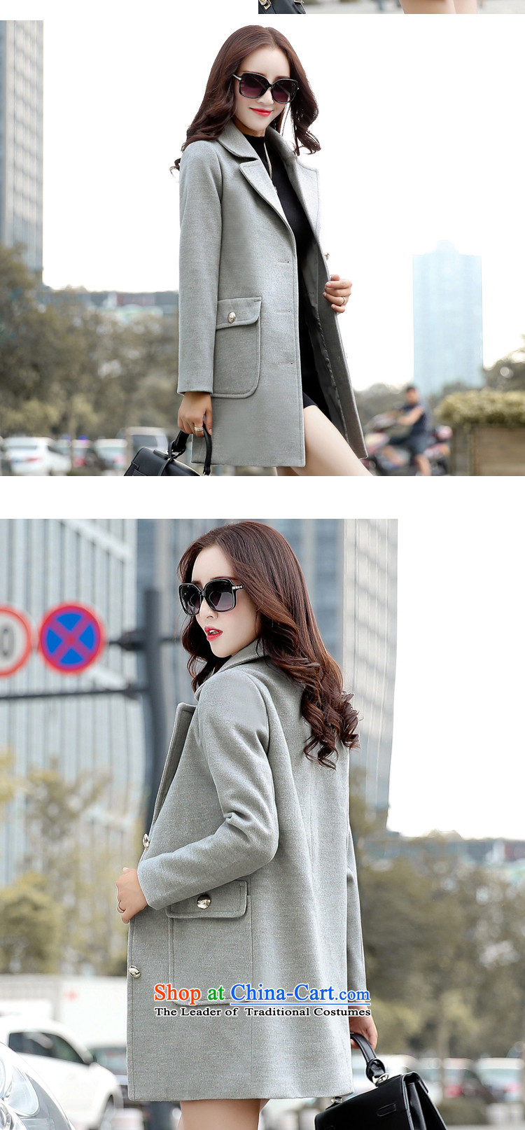 Buck Mulligan Ah Ning 2015 Fall/Winter Collections new coats of ladies hair? Korean wild? female 602 gray jacket    XXL picture, prices, brand platters! The elections are supplied in the national character of distribution, so action, buy now enjoy more preferential! As soon as possible.