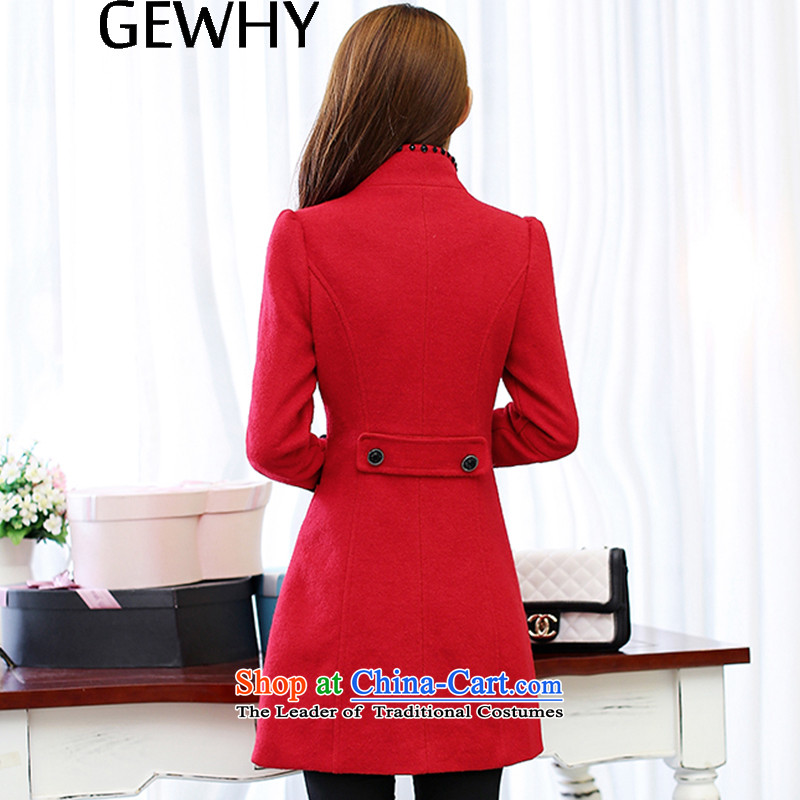 2015 Autumn and winter GEWHY new Korean female jacket is   Gross thick double-long coats gross? female jacket 8006 Red XL,GEWHY,,, shopping on the Internet