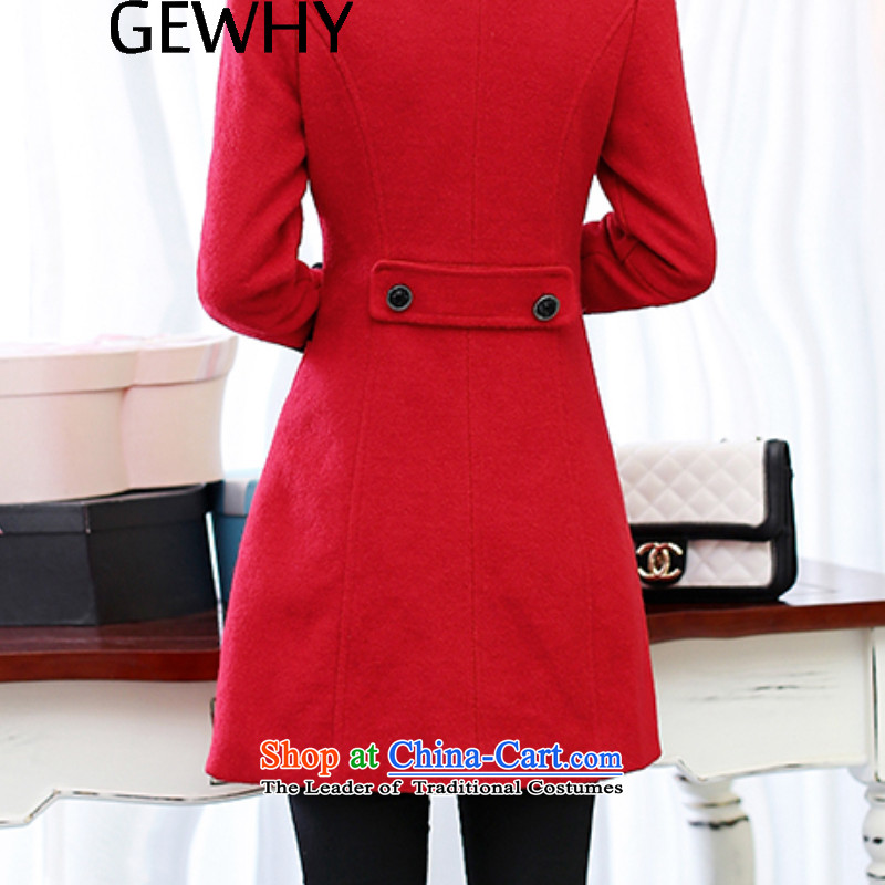 2015 Autumn and winter GEWHY new Korean female jacket is   Gross thick double-long coats gross? female jacket 8006 Red XL,GEWHY,,, shopping on the Internet