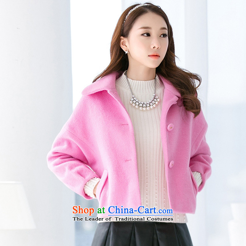 One meter Sunshine  2015 winter clothing new a wool coat Korean short of Sau San? jacket female pink S, one meter sunshine shopping on the Internet has been pressed.