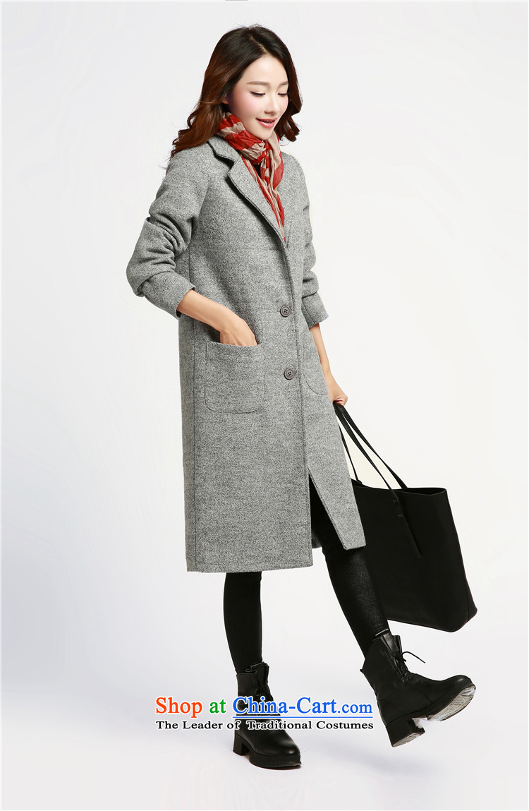 Arpina son gross is 莜 jacket coat female Korean version of the long winter 2015 new women's winter coats on what new black and gray L picture, prices, brand platters! The elections are supplied in the national character of distribution, so action, buy now enjoy more preferential! As soon as possible.