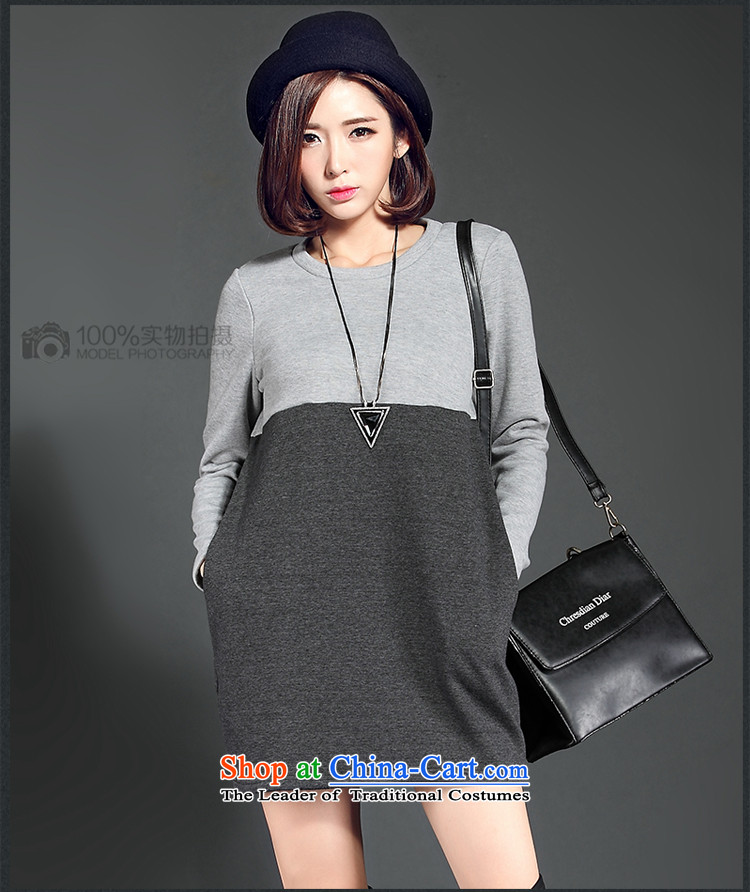 For M- Large 2015 Fall/Winter Collections for women to new xl plus lint-free color plane stitching thick simple dresses W2083 long-sleeved gray 4XL Photo, prices, brand platters! The elections are supplied in the national character of distribution, so action, buy now enjoy more preferential! As soon as possible.