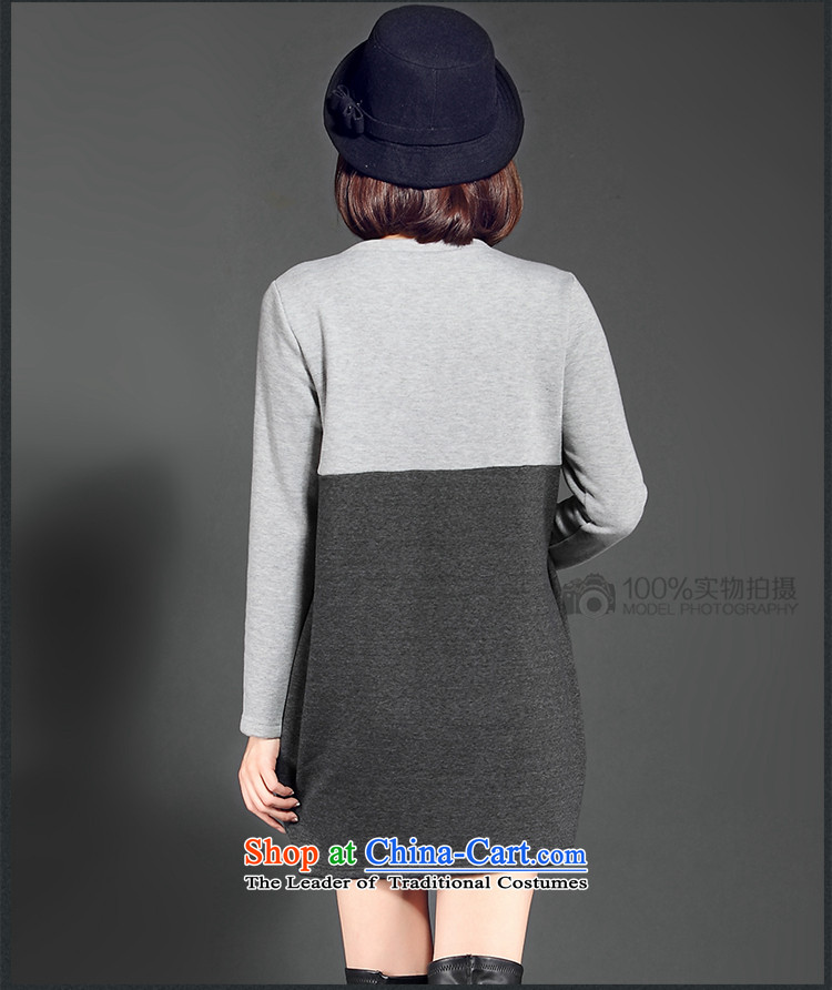 For M- Large 2015 Fall/Winter Collections for women to new xl plus lint-free color plane stitching thick simple dresses W2083 long-sleeved gray 4XL Photo, prices, brand platters! The elections are supplied in the national character of distribution, so action, buy now enjoy more preferential! As soon as possible.