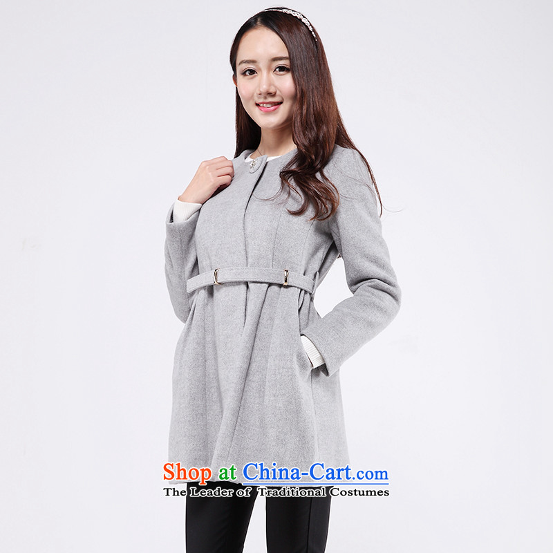 Flower to 2015 winter clothing new Korean Sau San a jacket aristocratic temperament coats female 30VD70660 gross is light gray (duoyi M to the latte macchiato) , , , shopping on the Internet
