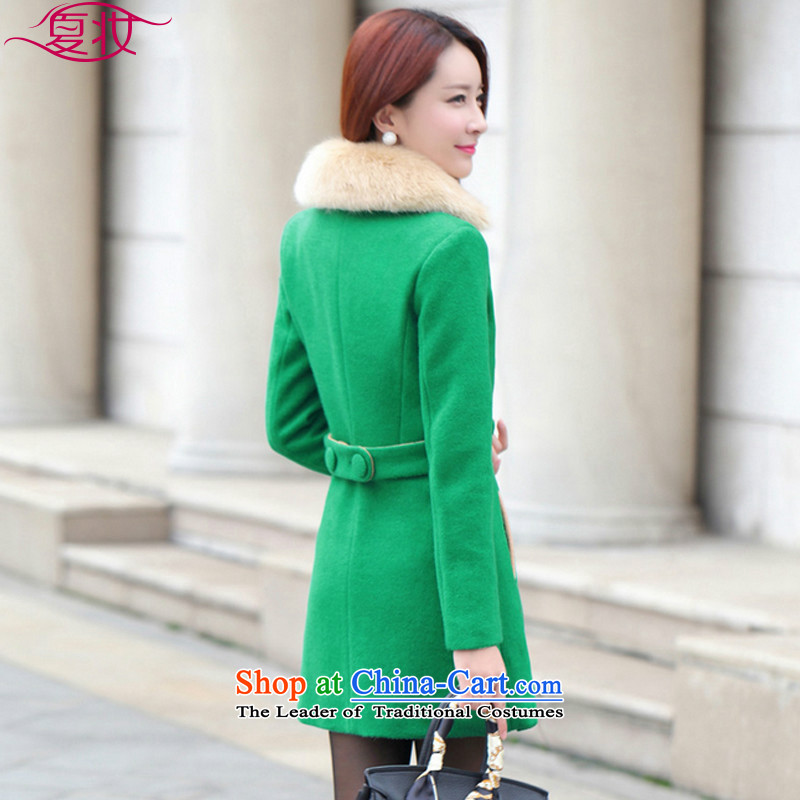 Mr Ronald Colombia 2015 autumn and winter new products in the women's long Korean female jacket coat gross? 9978 Green , L, MR RONALD makeup shopping on the Internet has been pressed.