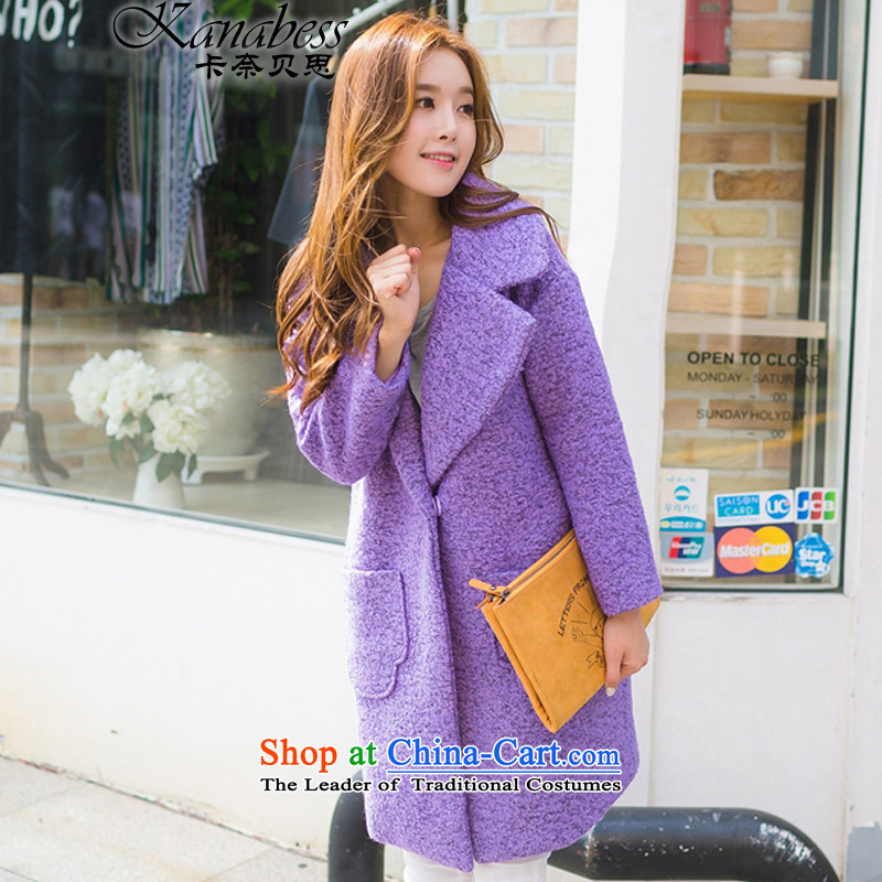 The Beth 2015 autumn and winter won a deduction in version long_? sub jacket very casual gross map color female coats?XXL