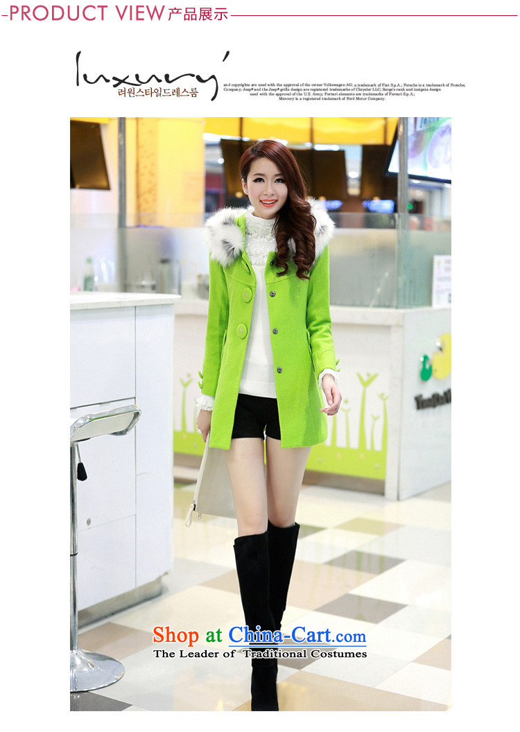 Love Road The gross-hi? girls jacket long 2015 autumn and winter new Korean Sau San with cap for video terminal on the Nagymaros forever thin a wool coat green XXL picture, prices, brand platters! The elections are supplied in the national character of distribution, so action, buy now enjoy more preferential! As soon as possible.