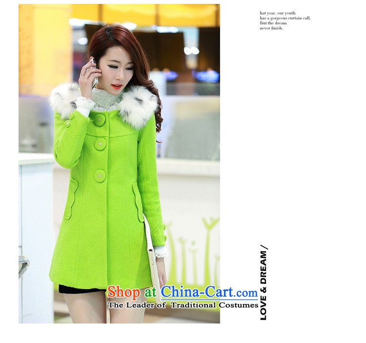 Love Road The gross-hi? girls jacket long 2015 autumn and winter new Korean Sau San with cap for video terminal on the Nagymaros forever thin a wool coat green XXL picture, prices, brand platters! The elections are supplied in the national character of distribution, so action, buy now enjoy more preferential! As soon as possible.