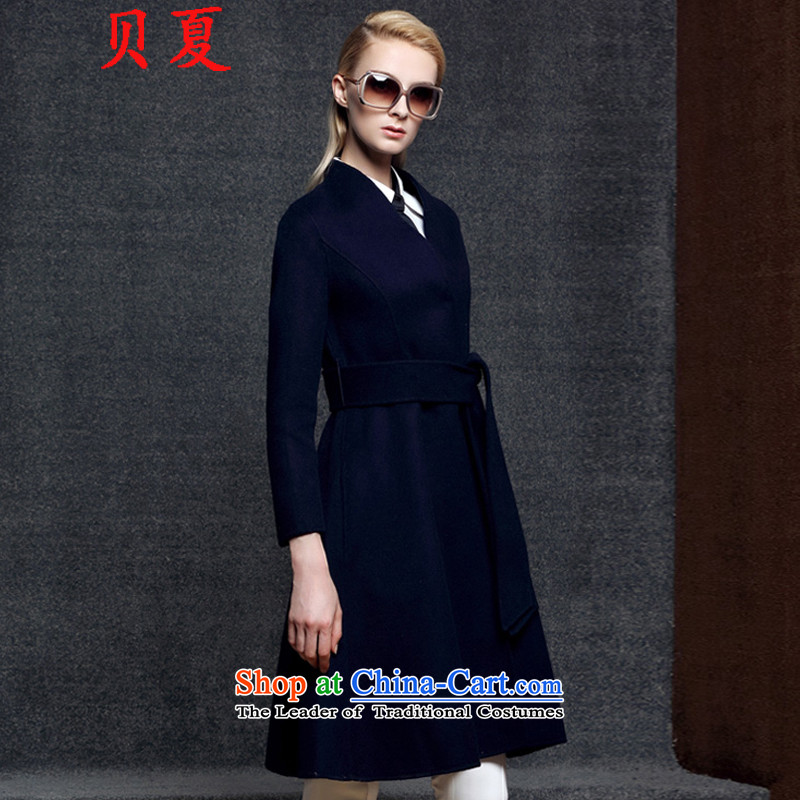 Addis Ababa Summer 2015 two-sided cashmere overcoat female hair fall/winter coats? Western new products in the long strap a wool coat female navy M, Addis Ababa Summer shopping on the Internet has been pressed.