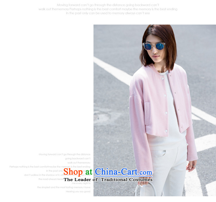 Amii[ minimalist] winter pure color large long-sleeved collar short of baseball jacket 11571856? fog gray M picture, prices, brand platters! The elections are supplied in the national character of distribution, so action, buy now enjoy more preferential! As soon as possible.