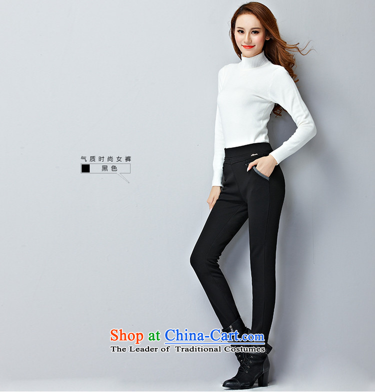 For M-  Large 2015 Fall/Winter Collections for women to new xl casual pants and lint-free Thick coated trousers Y1334 Sau San black 3XL picture, prices, brand platters! The elections are supplied in the national character of distribution, so action, buy now enjoy more preferential! As soon as possible.