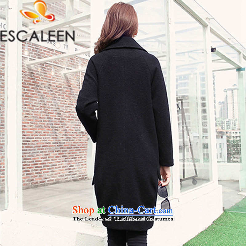 Install the latest autumn and winter ESCALEEN2015, Korean cashmere overcoat temperament in long hair Sau San? coats female khaki XL,ESCARLEEN,,, shopping on the Internet.