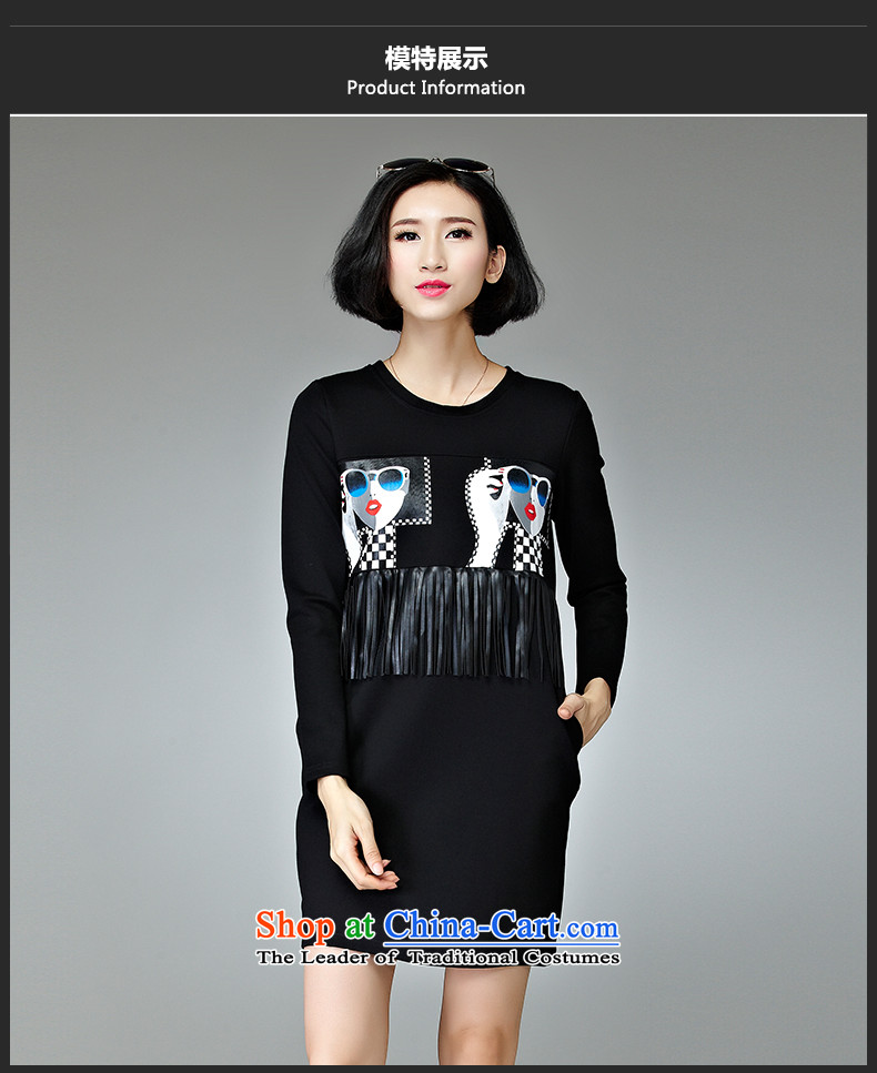 The Eternal-soo to xl women's dresses 2015 Fall/Winter Collections of new products, Hin thick thin new mm thick Korean sister stamp autumn and winter skirt a black long-sleeved 3XL picture, prices, brand platters! The elections are supplied in the national character of distribution, so action, buy now enjoy more preferential! As soon as possible.