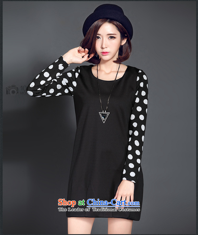 Zhou Yi - 2015 autumn and winter large new women's sleek and versatile plus extra thick loose video thin-skirt wear skirts S208 2082 Black 3XL picture, prices, brand platters! The elections are supplied in the national character of distribution, so action, buy now enjoy more preferential! As soon as possible.